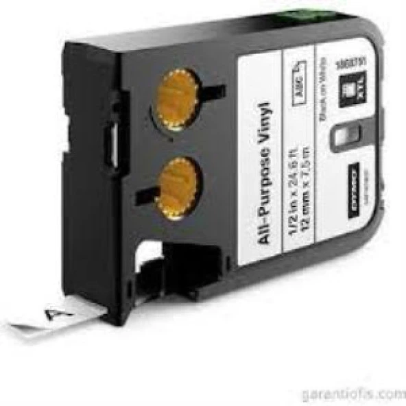 Dymo 1868751 Xtl Çok Amaçlı Vinil, 12 Mm X 7 M, Beyaz-Siyah ürün görseli