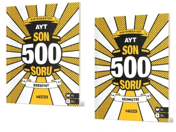 HIZ YAYINLARI AYT SON 500 Soru Edebiyat - Geometri Denemeleri (2 Kitap)
