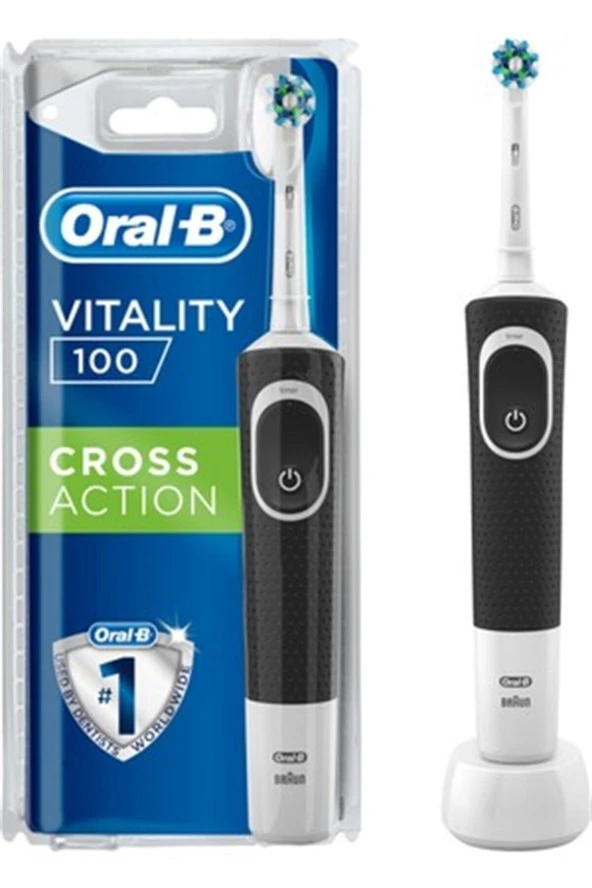 Vitality 100 Quadrant Timer Şarjlı Diş Fırçası Black