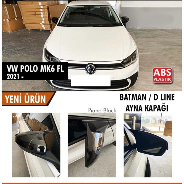 Polo Mk6 FL Batman Yarasa Ayna Kapağı Piano Black / 2021 Sonrası