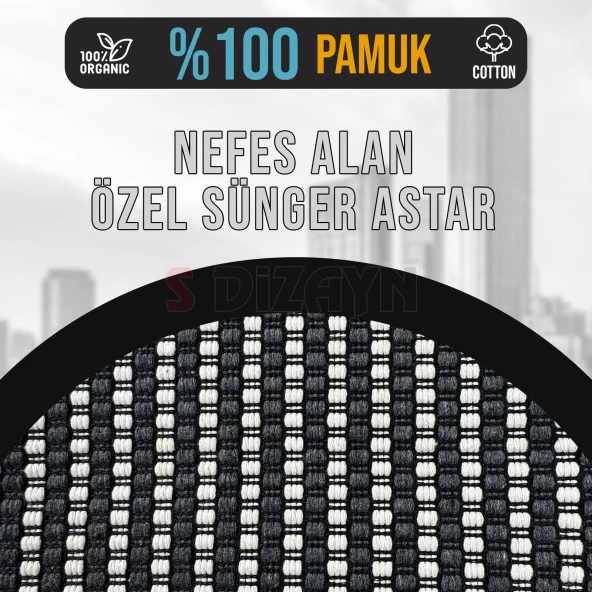 S-Dizayn Oto Koltuk Koruyucu Kılıf Çizgili Füme Beyaz Universal 2+1 Parça Ön Arka A+ Kalite - 3