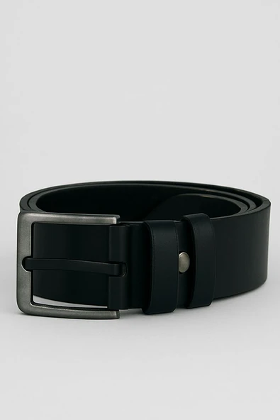 Louisiana Polo %100 Hakiki Deri Kemer Erkek Spor Kemer Siyah 0160 - Resim 2