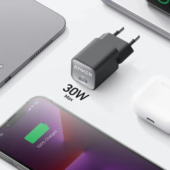 Anker 511 Şarj (Nano 3, 30W) White - A2147 - 3