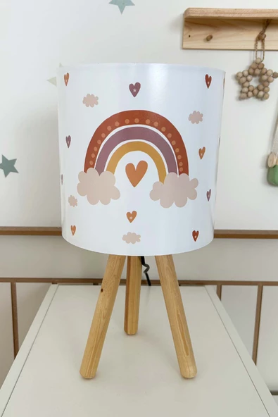 Bohem Pastel Gökkuşağı Çocuk Odası Abajur - 2