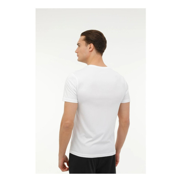 Lotto Basic Platon Pes Erkek Beyaz Bisiklet Yaka Tişört