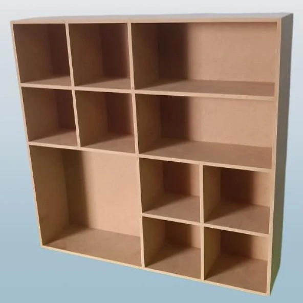 Hobi ADN 90355 MODEL Kupa Şişe Kavanoz Koyma Rafı Ahşap MDF HAM El Yapım - 2