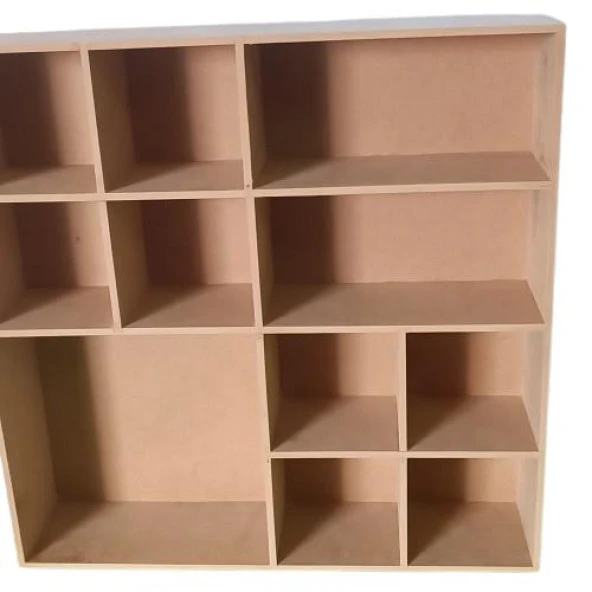 Hobi ADN 90355 MODEL Kupa Şişe Kavanoz Koyma Rafı Ahşap MDF HAM El Yapım - 4