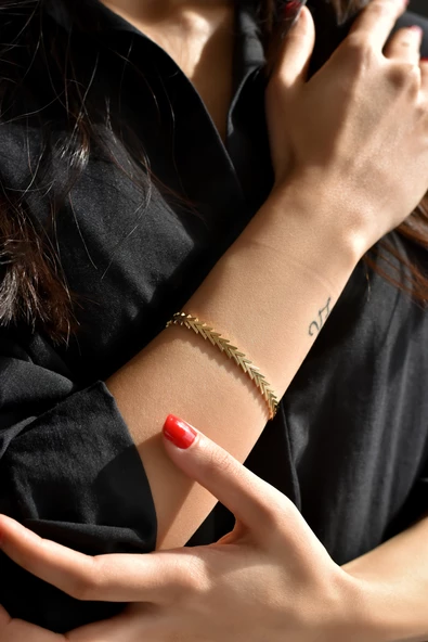 ÇG Blk376 Üçgen Tasarımlı Zincir Bileklik - 2