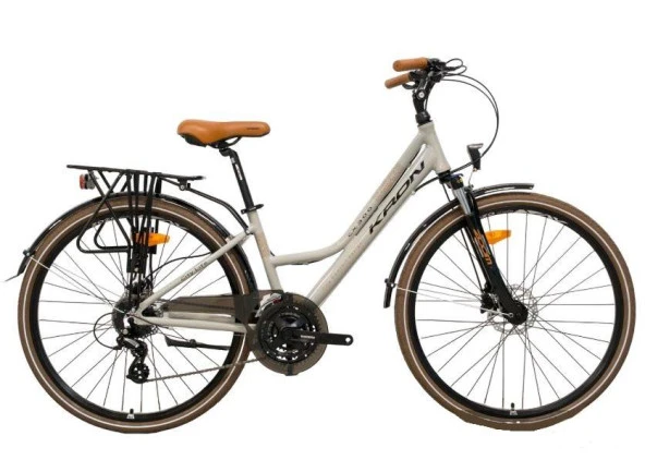 CX 300 - 28" City Bike - Unisex - 15' - 24 Vites - H.DISC - Bej-Siyah/Kahverengi