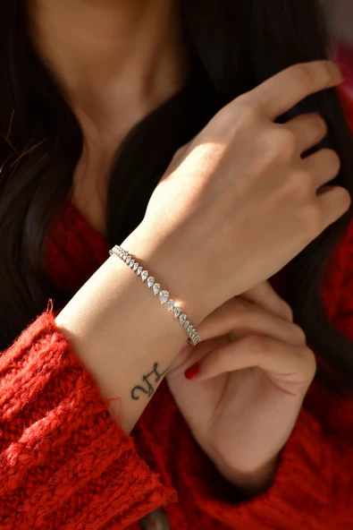 ÇG Blk352 Damla Model Sıra Taşlı Bileklik - 2