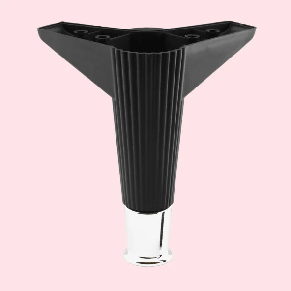 Elista Mobilya Ayağı Sehpa Tv Ünitesi Ayakları Yükseltici 15 Cm Siyah Krom - 8