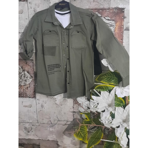 Ruhat Erkek gömlekli üçlü takım