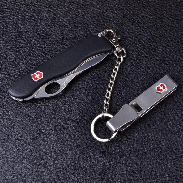 Victorinox 4.1859 Zincirli Çelik Anahtarlık Kemere Takılabilir - 7