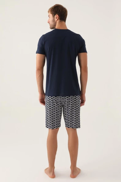 Arnetta Erkek Lacivert Şortlu Pijama Takımı 2981 - 3