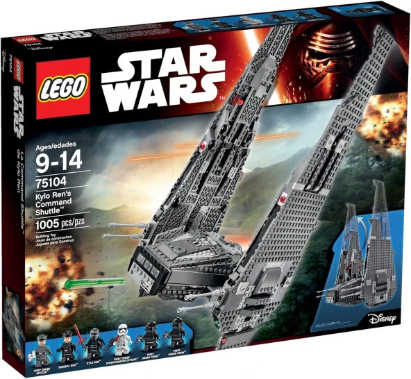 LEGO 75104 Star Wars Kylo Rem Command Shuttle Set With Poster