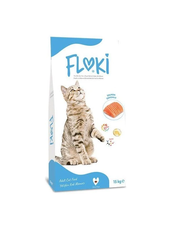 Floki Somonlu Yetişkin Kedi Maması 15 kg