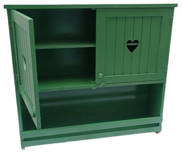 Hobi ADN 90356 Mutfak Dolap Terek Kalp Kapaklı Ahşap MDF Parlak Yeşil El Yapım - 3