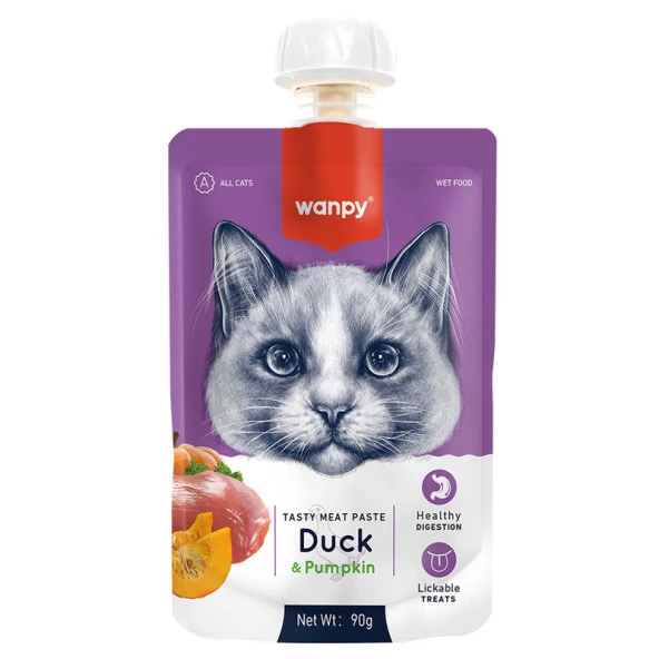 RAC-39 Wanpy Ördek Balkabağı Ezme Kedi Ödülü 90 Gr