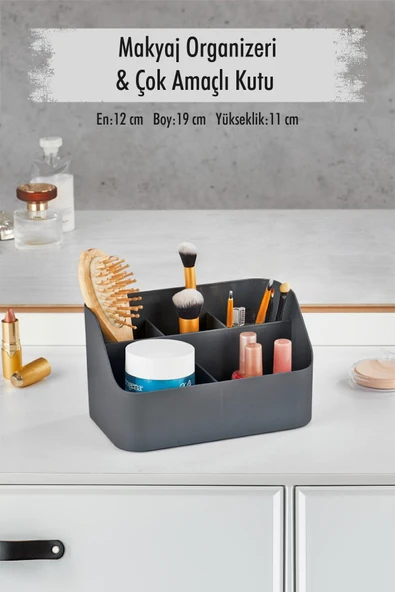 Füme Makyaj Kutusu & Kozmetik Organizeri & Çok Amaçlı Kutu ürün görseli