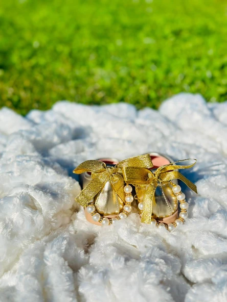GALA bileği incili  kurdeleli kız çocuk babet - 2