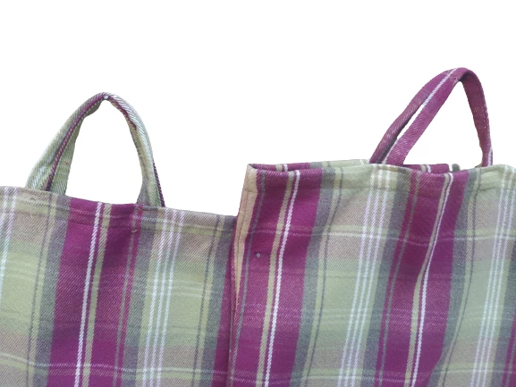 PAZAR ÇANTA18557 2Ad Döşemelik Kumaş Mor Renkli Desen 40kg Taşıma Kapasite - 3