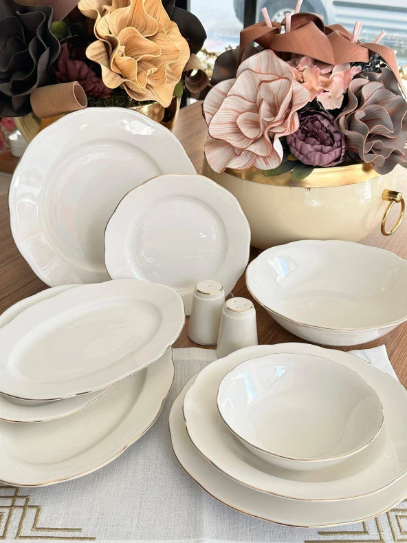 30 Parça 6 Kişilik Gold Yemek Takımı