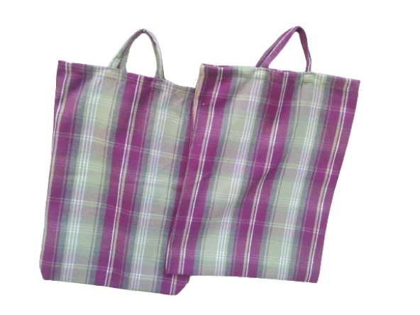 PAZAR ÇANTA18557 2Ad Döşemelik Kumaş Mor Renkli Desen 40kg Taşıma Kapasite - 2