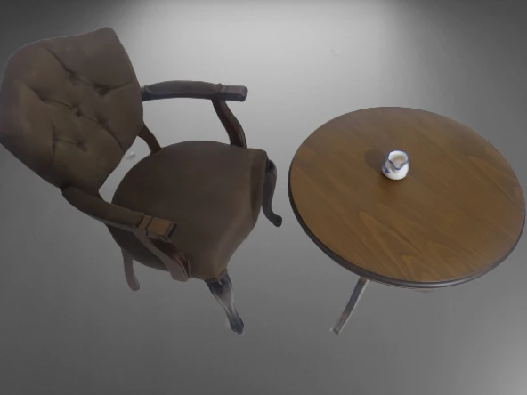 Fiskos-Berjer 18200 Sandalye Kelebek Parlk Ceviz Babyfac Kapiton Kumaş Aslan ayak - 4