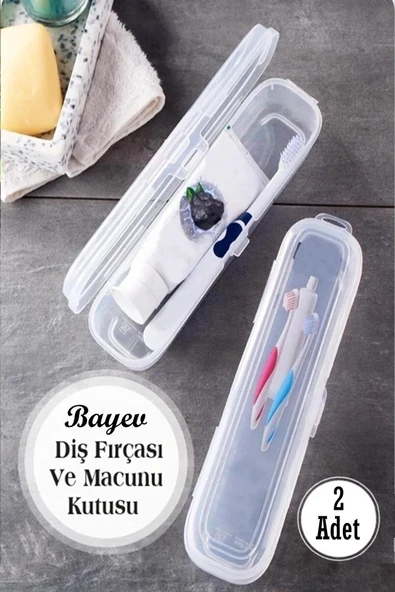 2 Adet Multix Seyehat Diş Fırçası Macun Kutusu , Piknik Çatal Kaşık Saklama Kabı