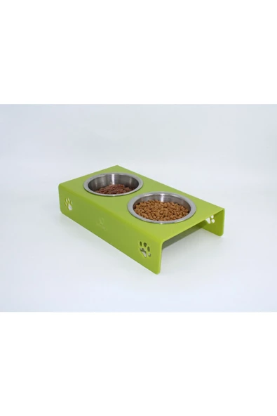 Petmagic Akrilik, Pleksi Kedi, Köpek Çelik Ikili Mama Ve Su Kabı - Resim 10