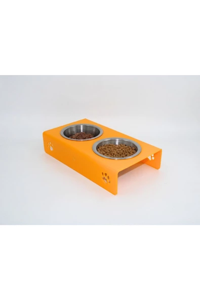 Petmagic Akrilik, Pleksi Kedi, Köpek Çelik Ikili Mama Ve Su Kabı - Resim 11