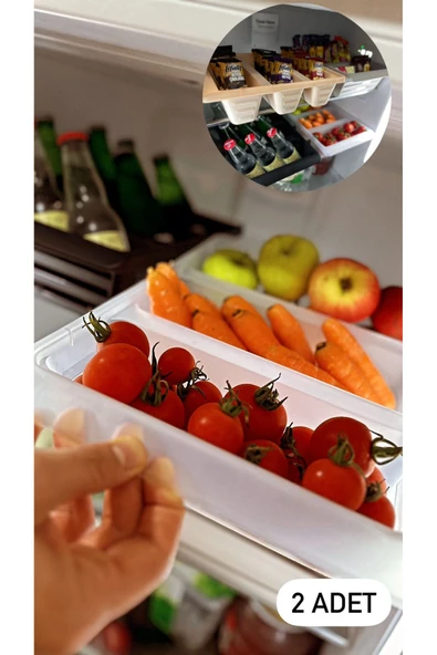 3 Adet Roma 3 Bölmeli Dolap Içi Düzenleyici Çekmece Içi Organizer Ikramlık Çay Şeker Kutusu - 4