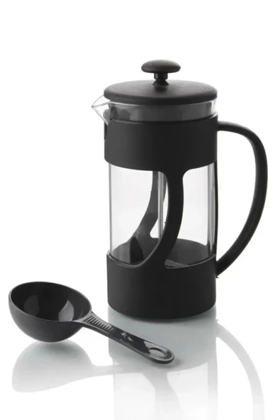 Ölçü Kaşıklı French Press Filtre Kahve Ve Bitki Çayı Demliği 350 ML - 2