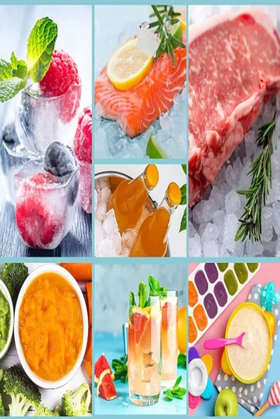 5 Adet Bas Parmak Silikon Buz Kalıbı 12 Bölmeli Buz Kalıbı Silikon Buzluk - Resim 3