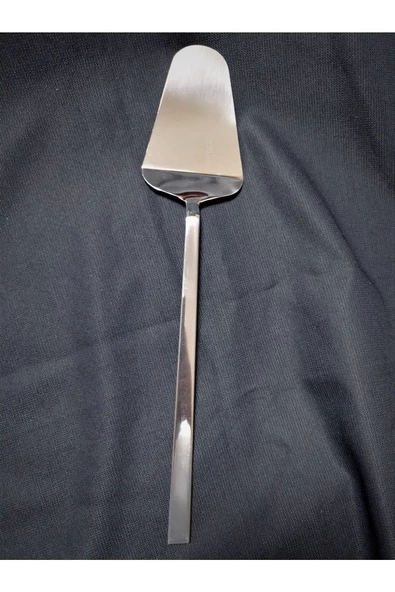 5'li Çelik Düz Servis Seti Kepçe Kevgir Takımı Kaşık Çatal Spatula Lüks Pratik Mutfak Seti - 5