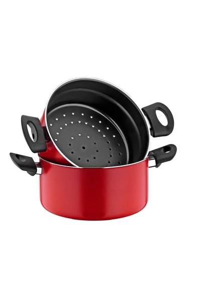 22 Cm Haşlama Tenceresi Buharda Pişirme Tenceresi Mantı Sebze Ek Gıda Pişirme Tenceresi - Resim 3