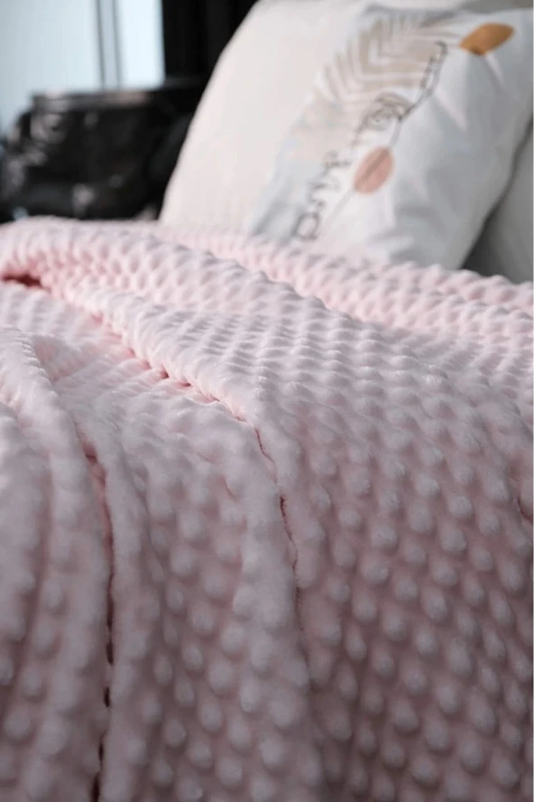 Mink Tomurcuk  Çift Kişilik Battaniye / Yatak Örtüsü