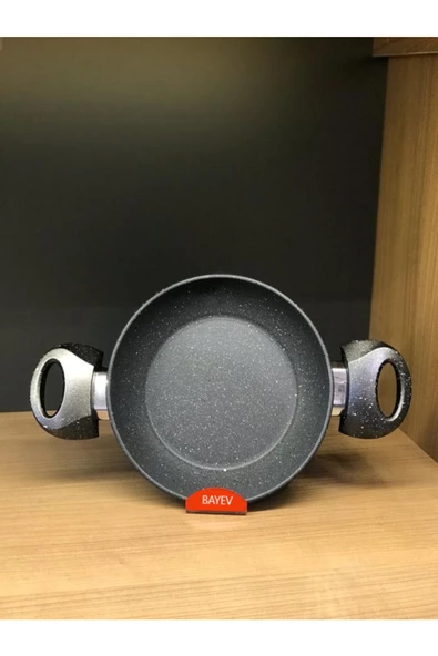 Granit Tava Sahan Seti 18 Cm Siyah Sahur Kahvaltı Omlet Set - 2