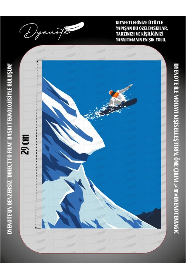 Winter Sport Kış Sporu Snowboard Yama Ütü Ile Yapışan Transfer Baskı Kağıdı Dtf Arma