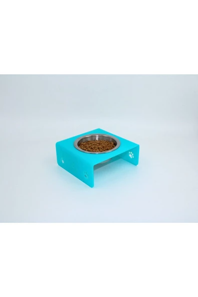 Petmagic Akrilik, Pleksi Kedi, Köpek Çelik Tekli Mama Ve Su Kabı - Resim 4