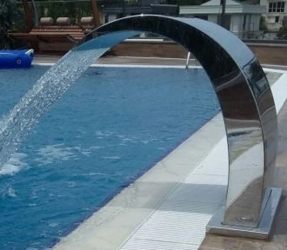 Havuz 17836 şelale Kobra Model 500-600mm 316 kalite Paslanmaz çelik El Yapım - 3
