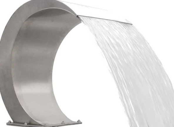 Havuz 17836 şelale Kobra Model 500-600mm 316 kalite Paslanmaz çelik El Yapım - 4