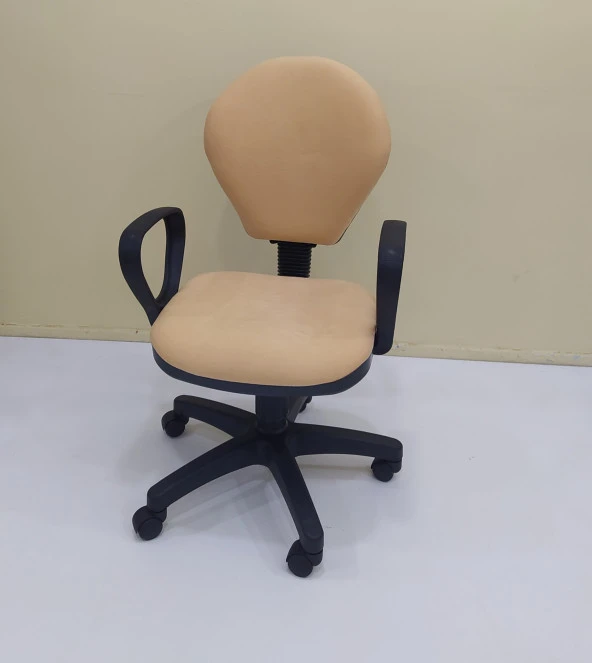 Çalışma KoltuK 17862 Amortisör Model Krem Ortopedik Oturum Sağlam şık El yapım - 2