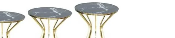 Brc 17535 CADDE Zigon Siyah Mermer Temper CAM Metal Gold renk Kaplama El Yapım