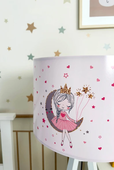 Ay Kız Pudra Çocuk Odası Lambader - 3