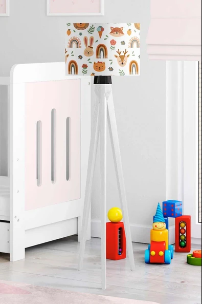 Gökkuşağı Ve Hayvanlar Çocuk Odası Lambader