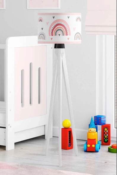 Pastel Gökkuşağı Çocuk Odası Lambader