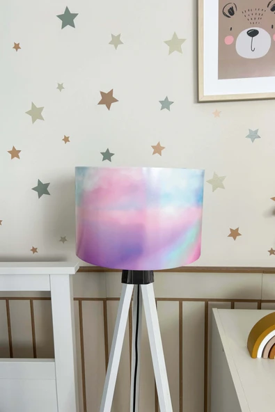 Gökkuşağı Ve Bulutlar Çocuk Odası Lambader - 2