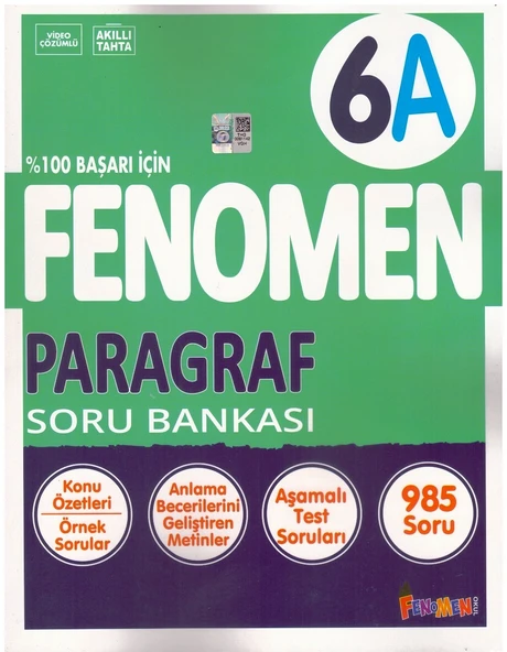 FENOMEN 6.SINIF PARAGRAF SORU BANKASI-A ürün görseli 1