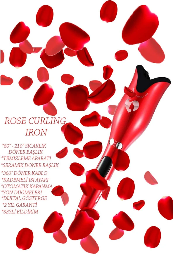 Prodiva Red Rose Otomatik Saç Kıvırma Maşası - Lale Maşa - 4